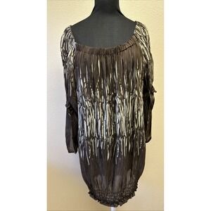 SHARE SPIRIT Size 38 or S dress tunic Bamboo Silk Avant-Garde on or off shoulder